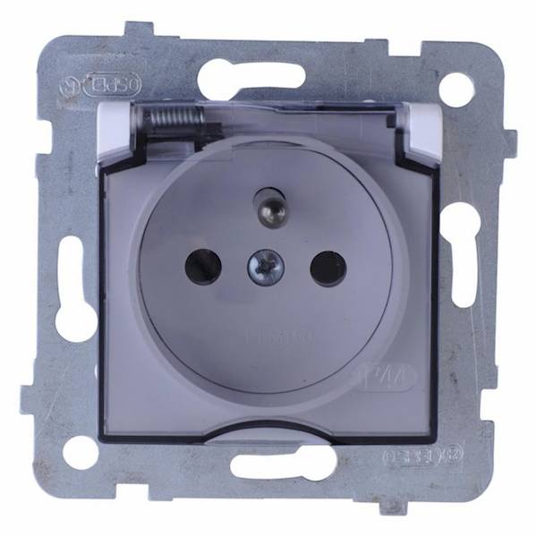 ROSA Gniazdo hermet.z uziem.bez ramki białe