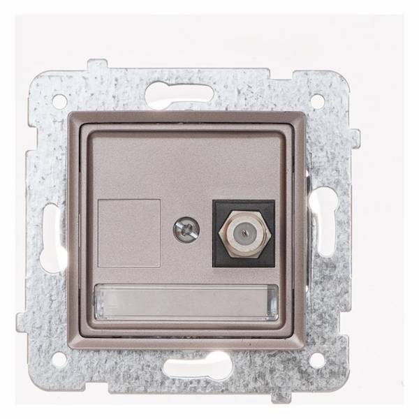 ROSA Gniazdo anten.poj.typ F bez ram. tytan.metal.