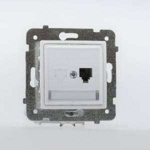 ROSA Gniazdo telefoniczne RJ11 poj.bez ramki białe