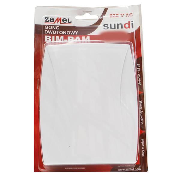 Zamel Dzwonek-Gong Bim-Bam GNS-921 biały 230V