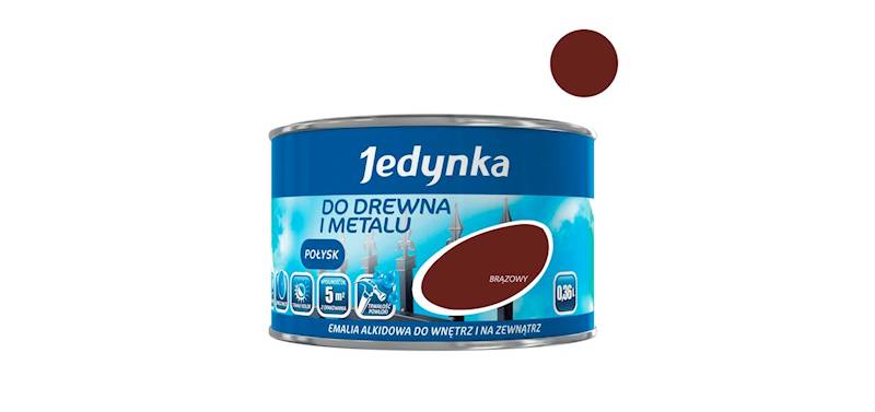 Emalia alkidowa Jedynka połysk brązowa 0,36L