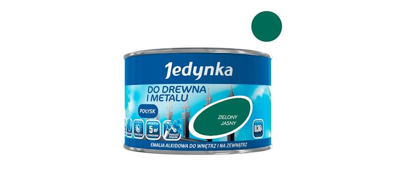 Emalia alkidowa Jedynka połysk zielona jasna 0,36L