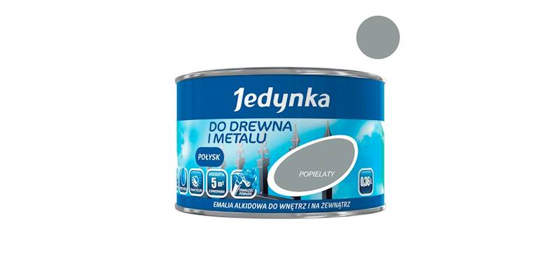 Emalia alkidowa Jedynka połysk popielata 0,36L