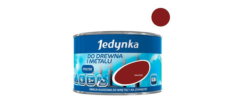 Emalia alkidowa Jedynka połysk mahoń 0,36L