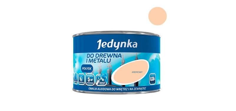 Emalia alkidowa Jedynka połysk kremowa 0,36L