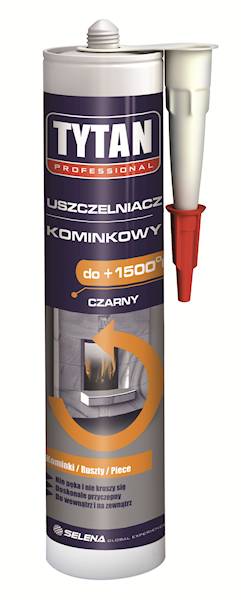 Uszczelniacz kominkowy TYTAN 280ml czarny do 1500C