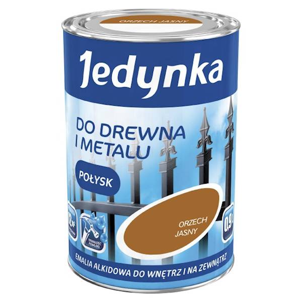 Emalia alkidowa Jedynka połysk orzech jasny 0,9L