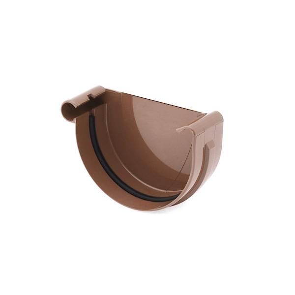 Denko lewe do rynien Bryza 125mm brązowe