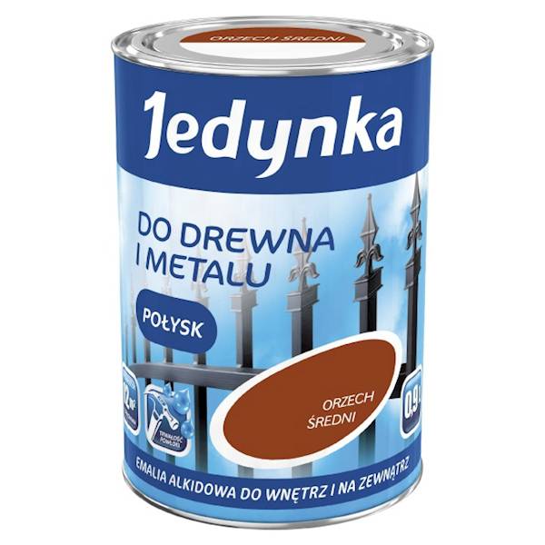 Emalia alkidowa Jedynka połysk orzech średni 0,9L