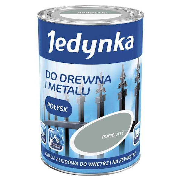 Emalia alkidowa Jedynka połysk popielata 0,9L