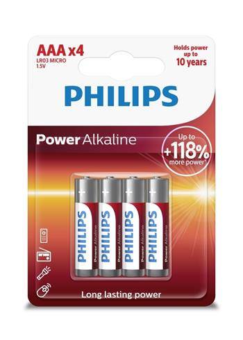 Bateria alkaliczna Philips LR3P4B AAA R3 1,5V 4szt