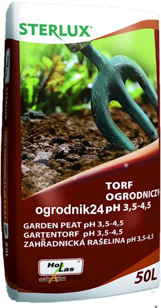 Torf naturalny kwaśny Hollas Sterlux 50L