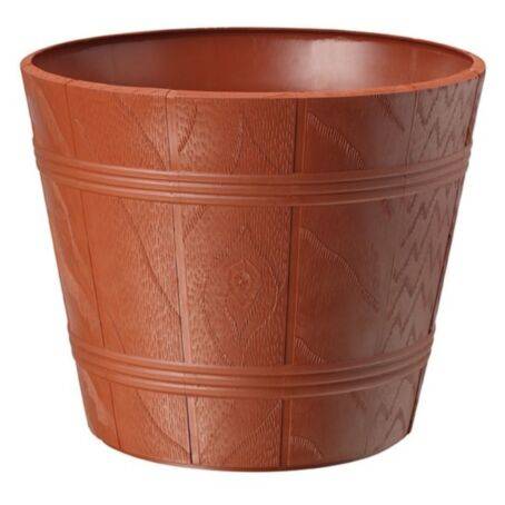 Doniczka drewnopodobna fi 17cm 0/FPI terakota