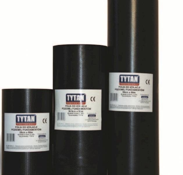 Folia do izolacji poziom.fundament.Tytan 36cmx50m