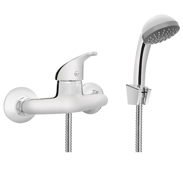 Bateria natryskowa+wąż+rączka Invena PEREA 40mm