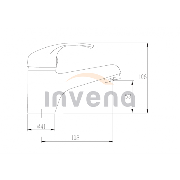 Bateria umywalkowa stojąca Invena MITRIS 35mm
