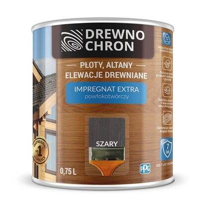 Impregnat do drew.Drewnochron Extra Szary 0,75L
