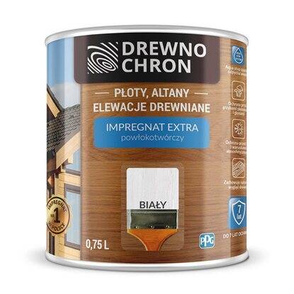 Impregnat do drew.Drewnochron Extra biały 0,75L