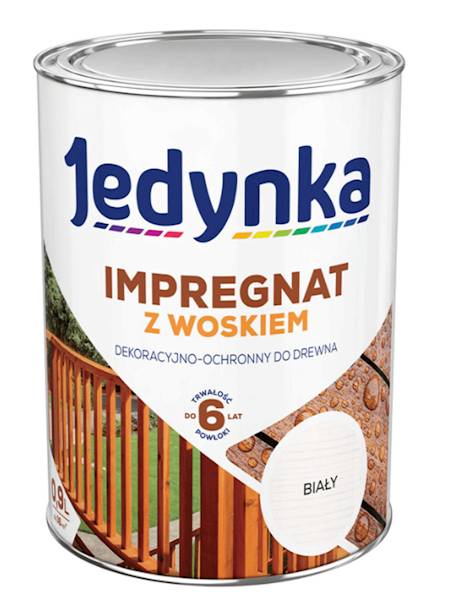 Impregnat do drew. Jedynka z wosk. biały 0,9L