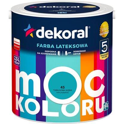 Emulsja Dekoral Moc Koloru turkusowa głębia 2,5L