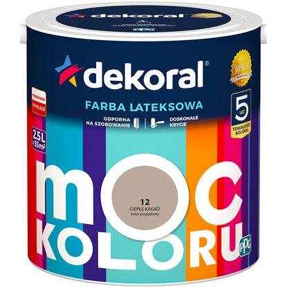 Emulsja Dekoral Moc Koloru ciepłe kakao 2,5L