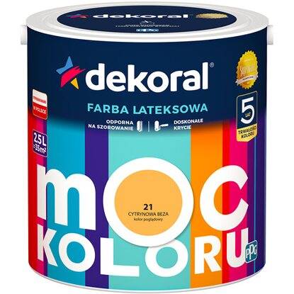 Emulsja Dekoral Moc Koloru cytrynowa beza 2,5L