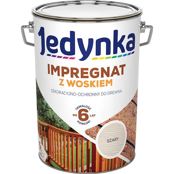 Impregnat do drew. Jedynka z wosk. szary 5L