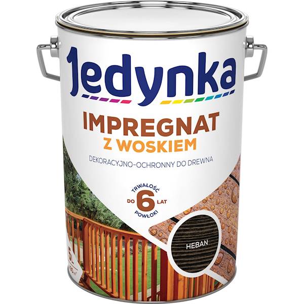 Impregnat do drew. Jedynka z wosk. heban 5L