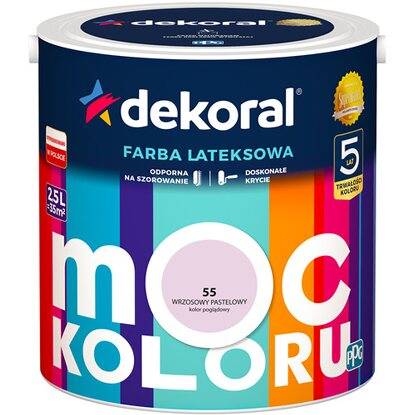 Emulsja Dekoral Moc Koloru wrzosowy pastelowy 5L