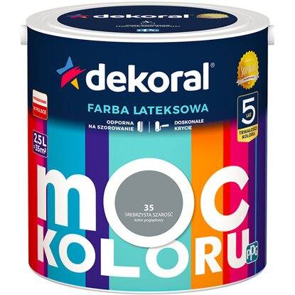 Emulsja Dekoral Moc Koloru srebrzysta szarość 2,5L