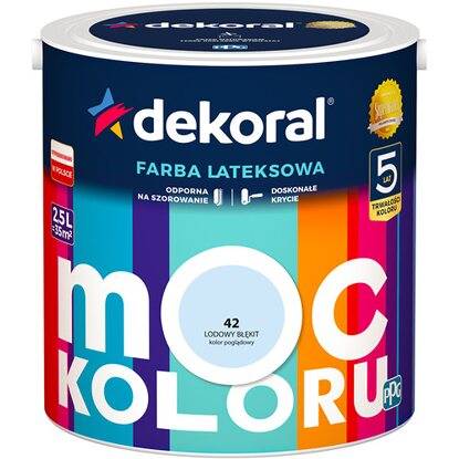 Emulsja Dekoral Moc Koloru lodowy błękit 5L