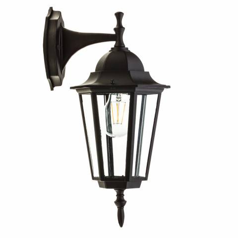 KOBI Lampa ogrodowa ścienna LO4102 dolna czarna