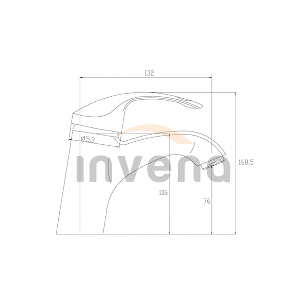 Bateria umywalkowa stojąca Invena NEA chrom 40mm