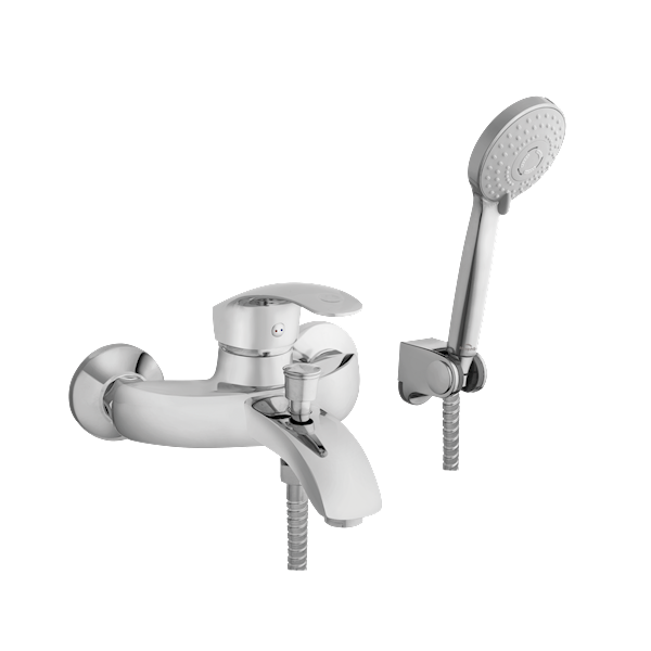 Bateria wannowa+zest.natrysk.Invena NEA chrom 40mm