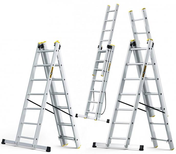 Drabina alum.Braket-Drabest 3x7szcz.195/405/500cm