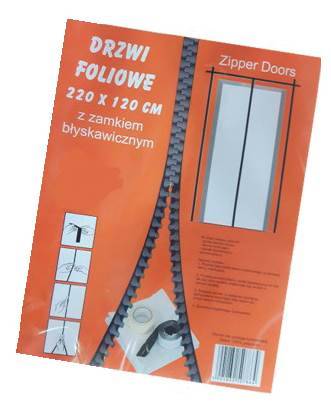 Drzwi foliowe przeciwpyłowe z zamkiem 120x220cm