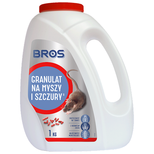Bros Granulat zwalczający myszy,szczury 1kg 21253