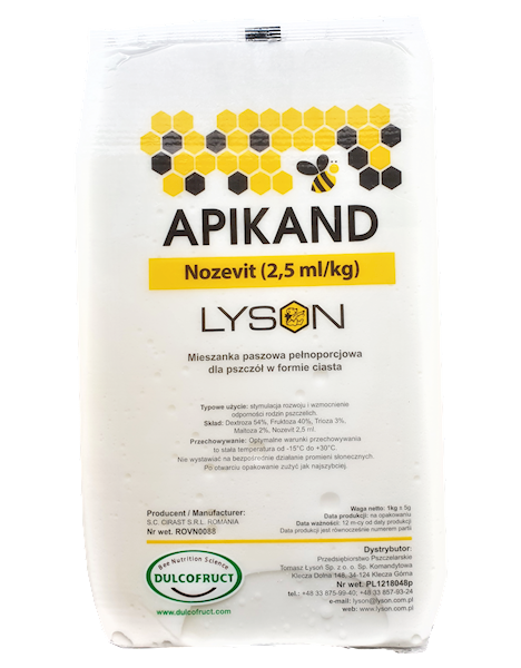 Ciasto pszczel.Łysoń Apikand BeeHome z Nozevit.1kg