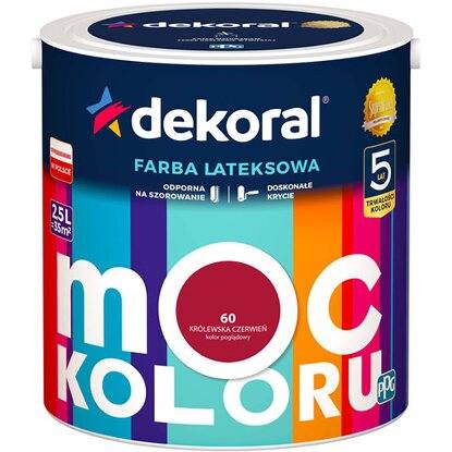 Emulsja Dekoral Moc Koloru królewska czerwień 2,5L