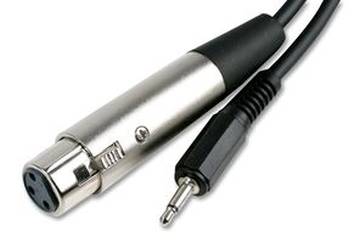 PRZEWÓD XLR/mini JACK 0,5M