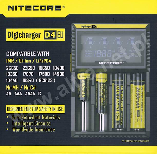 ŁADOWARKA NITECORE D4 EU        Liion/LiFePO4/NiMh