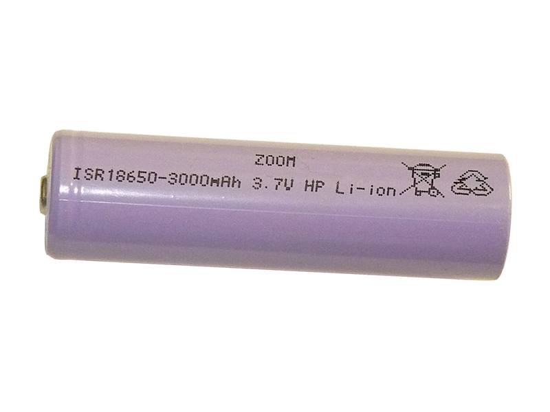 Akum. ZOOM 18650HP 3,7V 3000mAh Li-ion wys. PIN