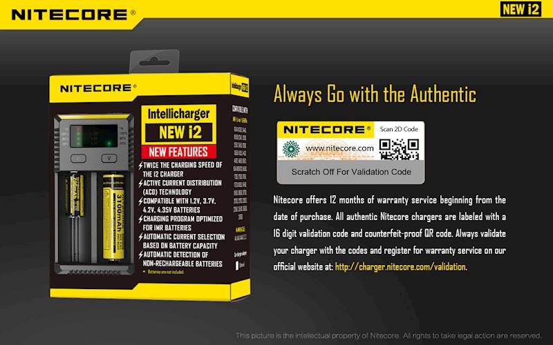 ŁADOWARKA NITECORE New i2       Liion/LiFePO4/NiMh