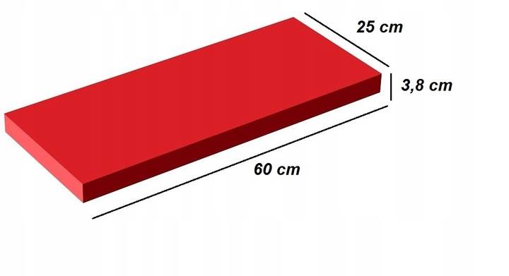 Polka czerwona 1195882 / Shelf red B!