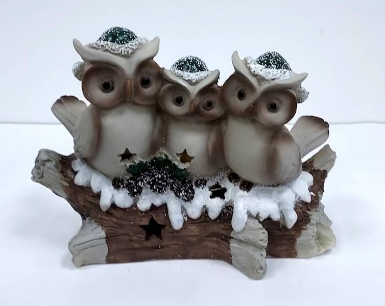 Figurka 3 sowy solarne 458160 / Solar 3 owls