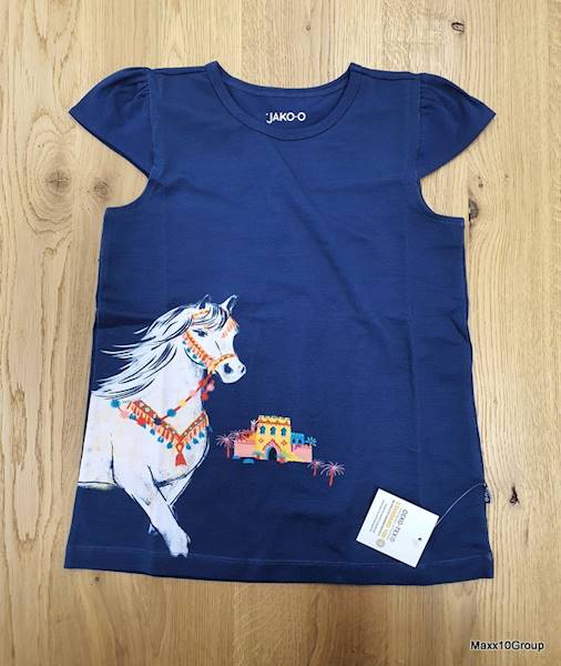 T-shirt dziewczecy granatowy krotki rekaw rozm. 116/122 JAKO 404094 M-nr 396184/Girls navy blue short sleeve T-shirt