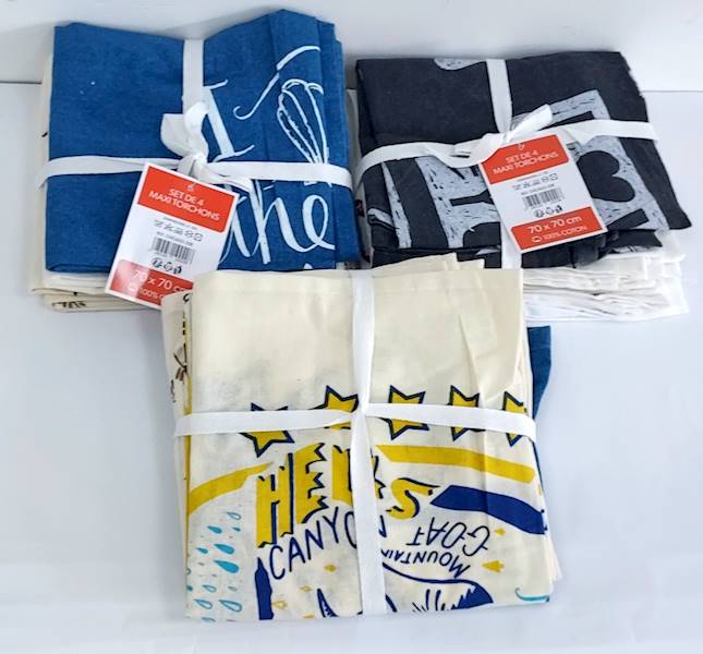 Kpl scierki 4 szt 70x70cm mix kolor / Kitchen towel set 4 pcs 70x70 cm