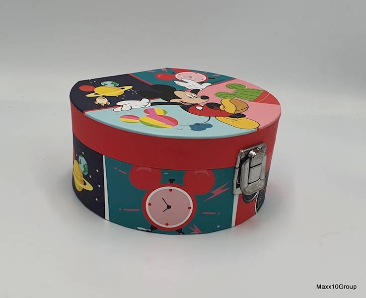 Pudelko papierowe na bizuterie z lusterkiem Mickey Mouse 17x15,5x8 cm 93619/Paper jewelry box with Mickey Mouse mirror