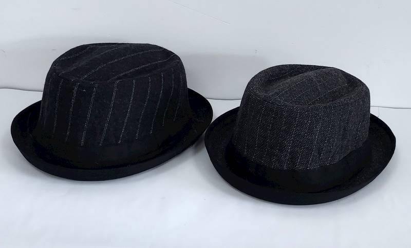 Kapelusz szary w paski / Hat