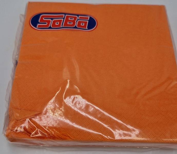 Serwetki pomaranczowe 3- warstwowe 33x33 cm/Orange 3-ply napkins 33x33 cm